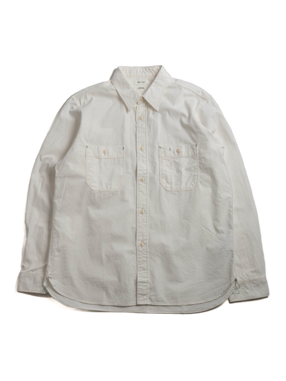 (SV–SH–010) SELVEDGE CHAMBRAY SHIRT WHITE - Image 1