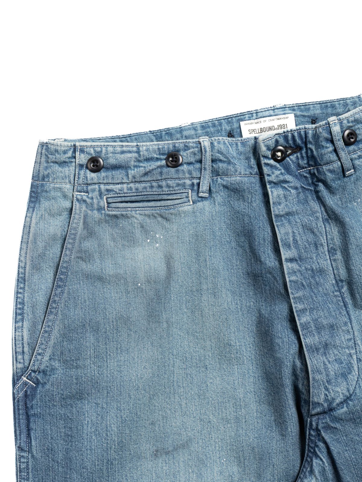 (44&ndash;705D) DENIM WORK TROUSER USED - Image 1