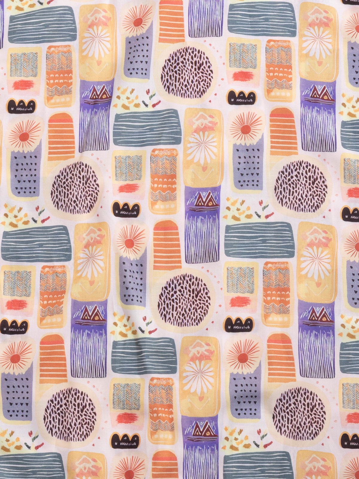 LONG SCARF MULTI COLOR TENCEL JAMAICAN PRINT - Image 3