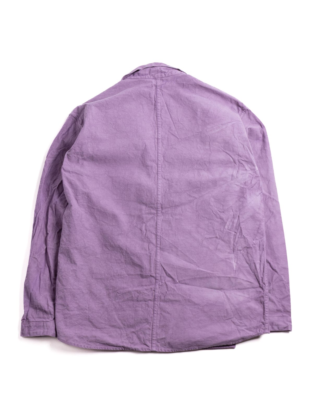 TYPE 401 PLEAT POCKET SHIRT COTTON DROP CLOTH PURPLE LOGWOOD - Image 4