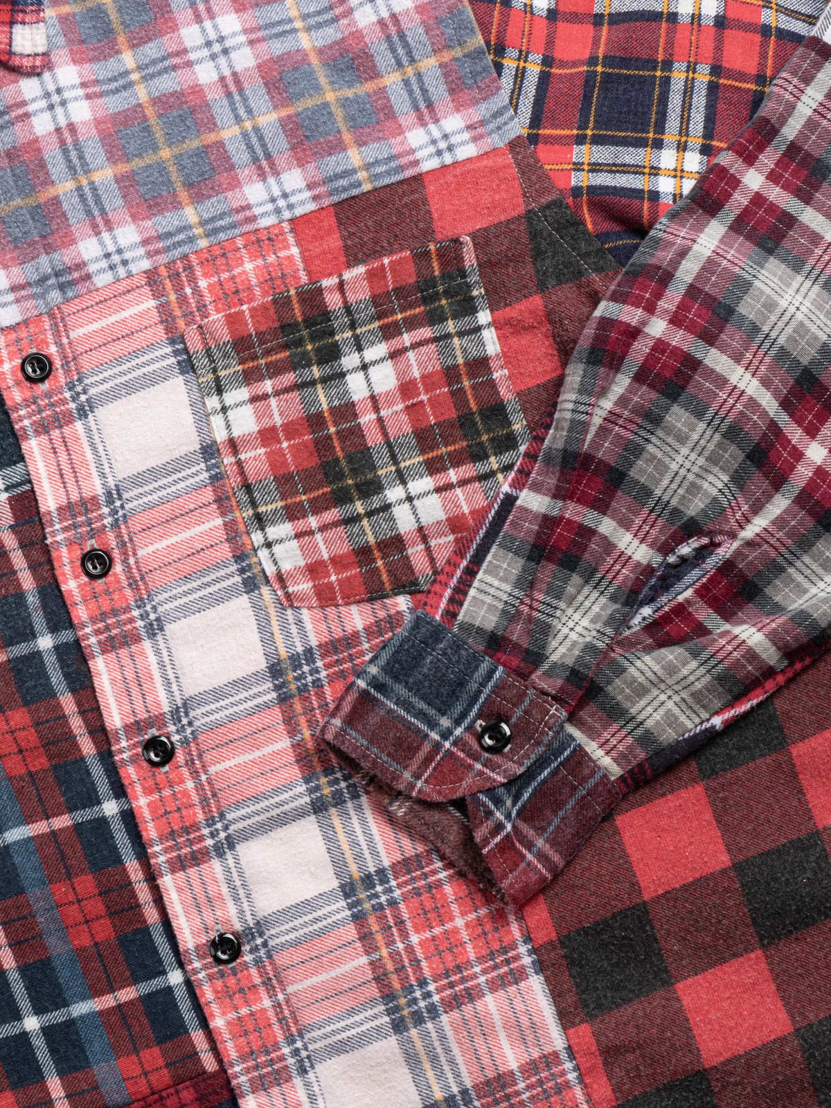 REBUILD by NEEDLES FLANNEL SHIRT STRAIGHT HEM SHIRT ASSORTED 1A - Image 3