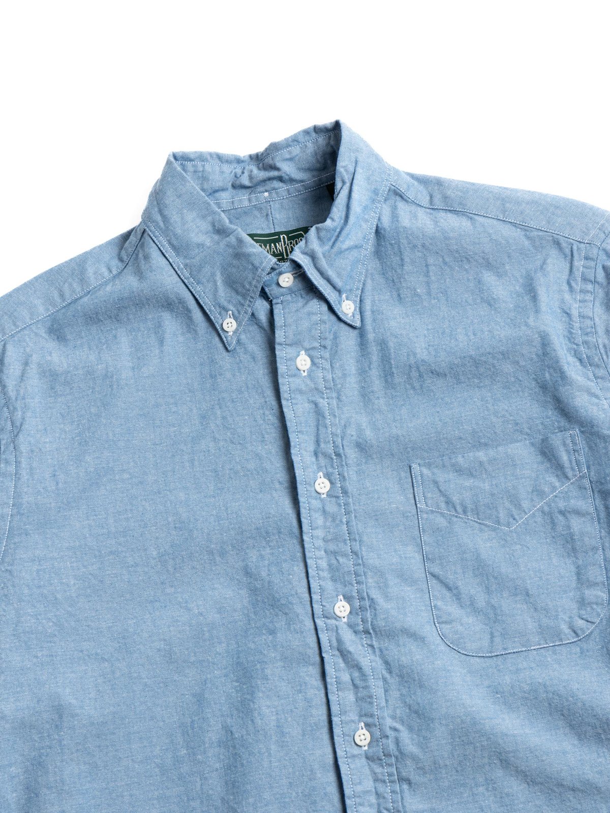 L/S BUTTON DOWN SHIRT CLASSIC BLUE chambray by GITMAN VINTAGE – The ...