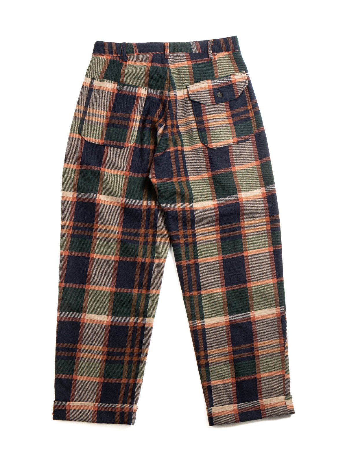 CARLYLE PANT NAVY/BROWN HEAVY WOOL PLAID - Image 6