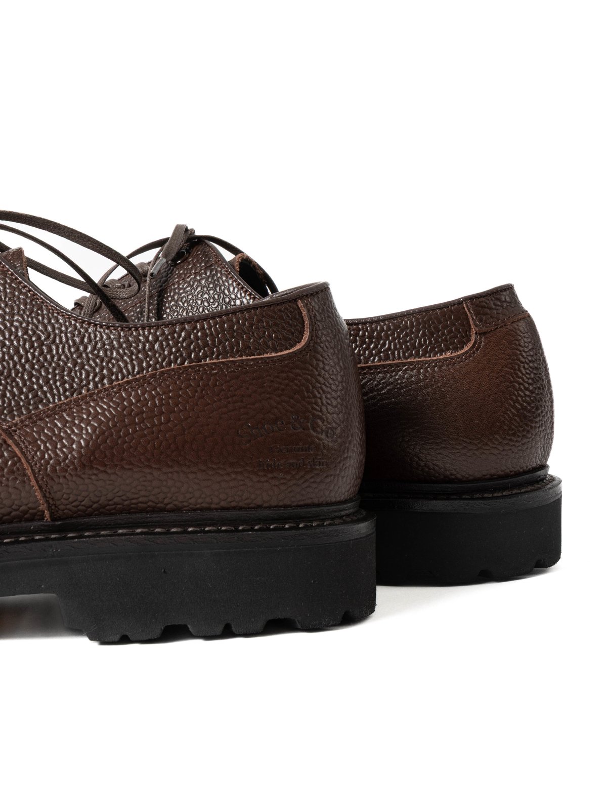 U–TIP DERBY SHOES GORE–TEX DARK BROWN EMBOSSED - Image 4