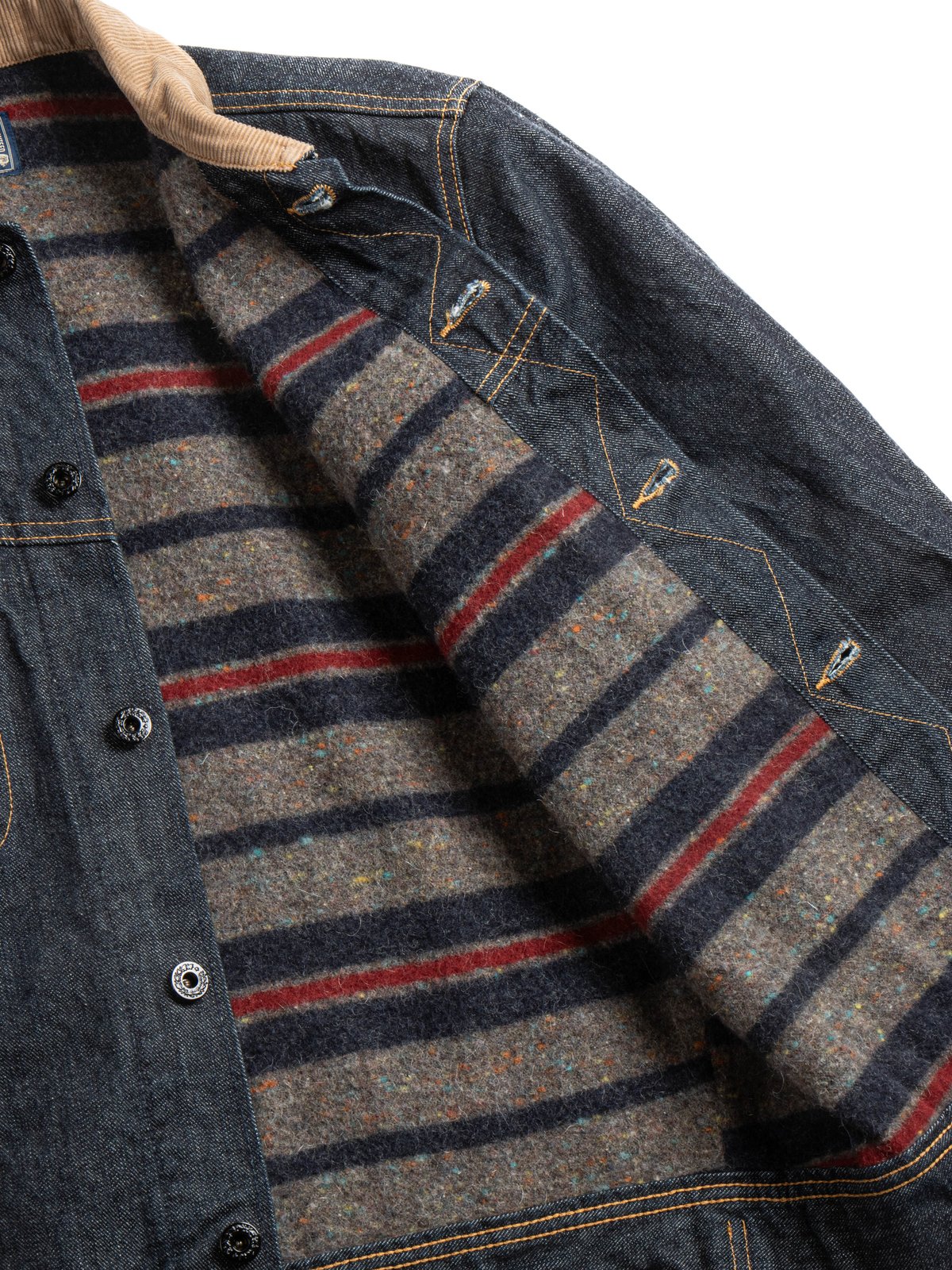 D4187 BLANKET LINED DENIM JACKET INDIGO - Image 4