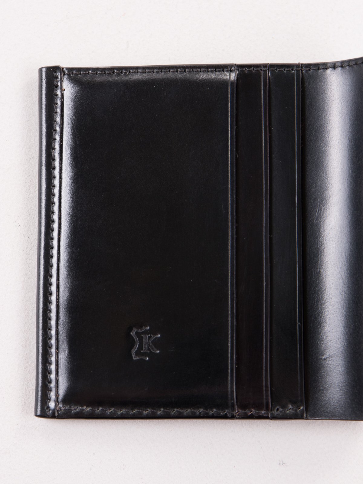 Black Horween Cordovan 3–3 Wallet - Image 3