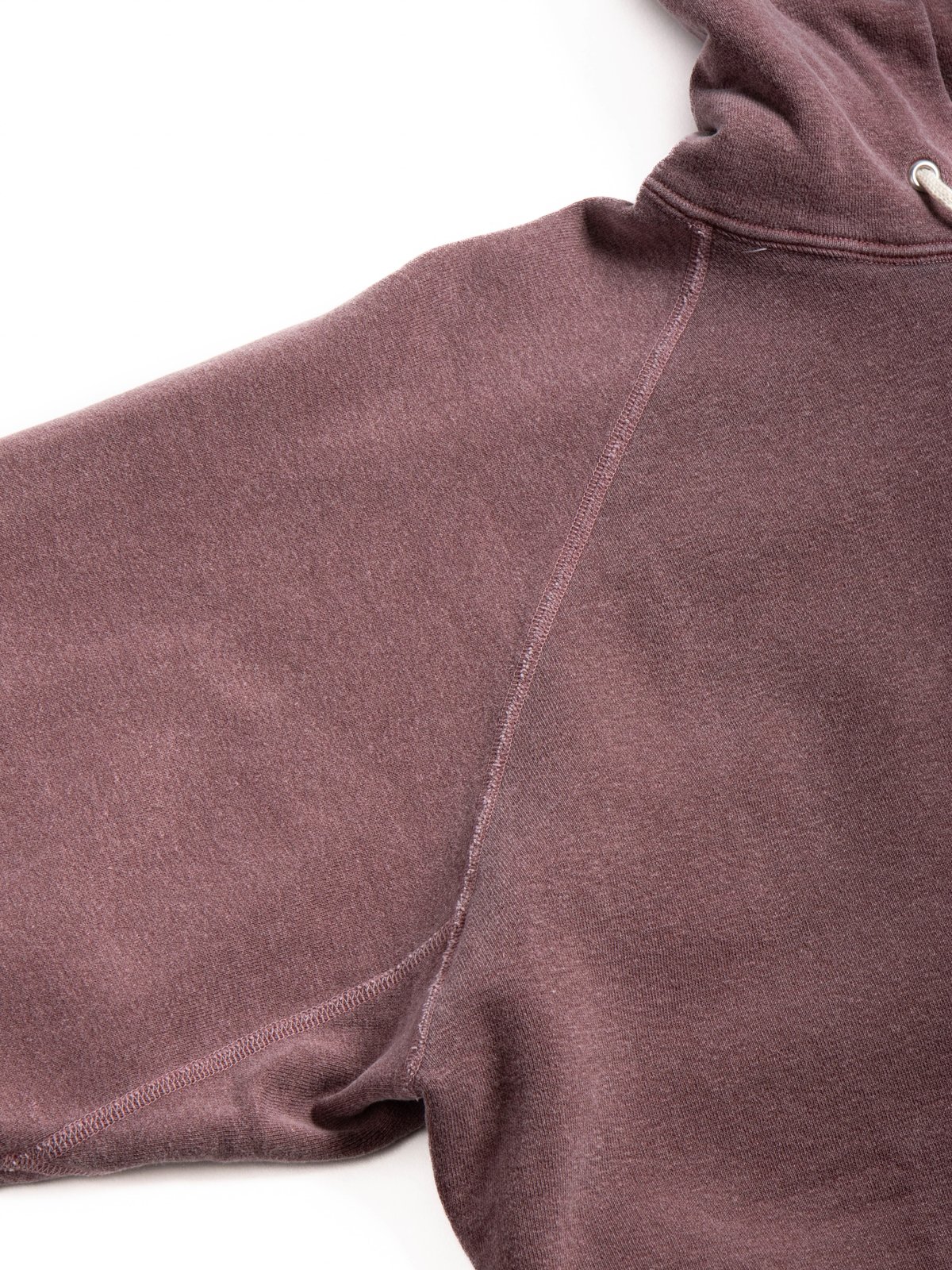 (LOT 83004PD) FLATSEAMS RAGLAN SWEAT HOODIE P.D. BORDEAUX - Image 4