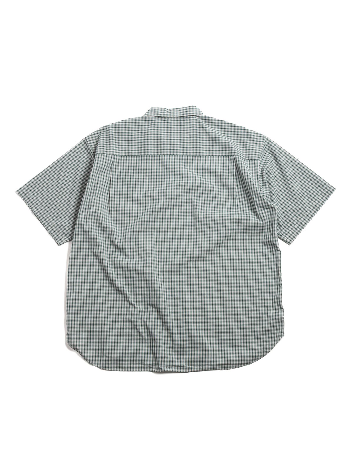 SHIRT S/S OXFORD VOILE POPLIN OFF WHITE X GREEN CHECK - Image 3