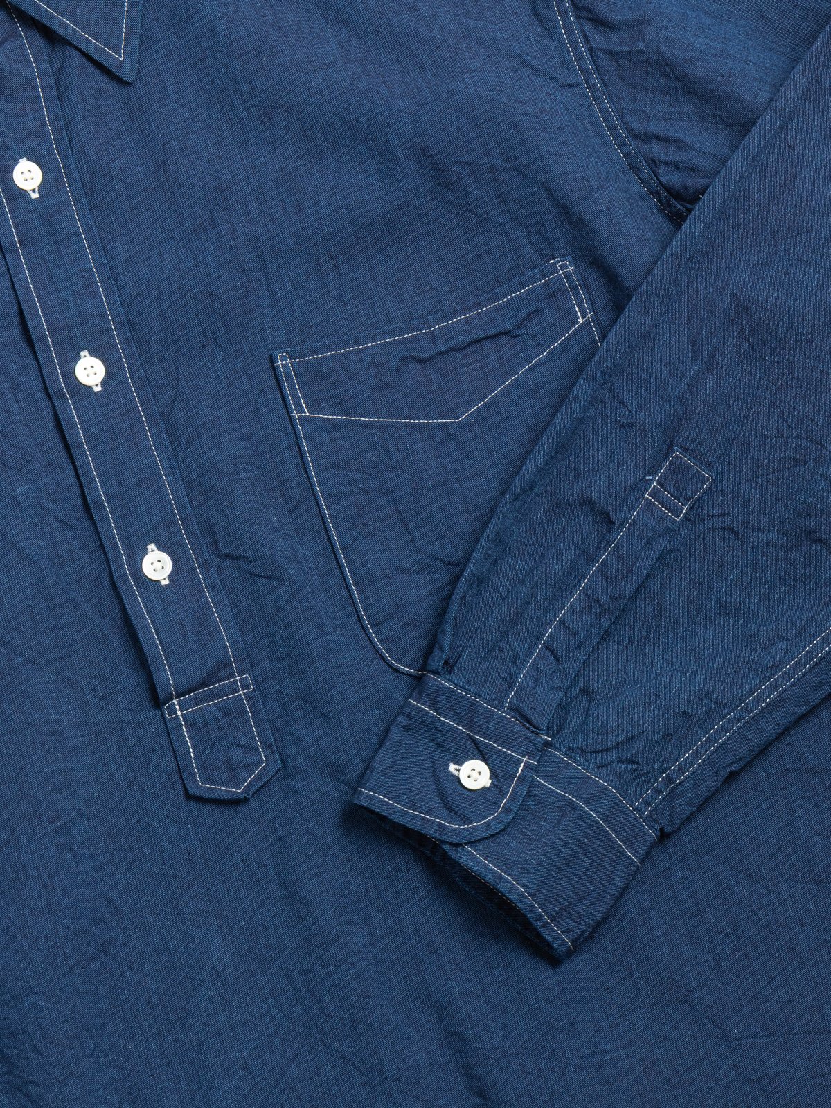 (VTD&ndash;0399&ndash;SH) PULLOVER SHIRT INDIGO - Image 3