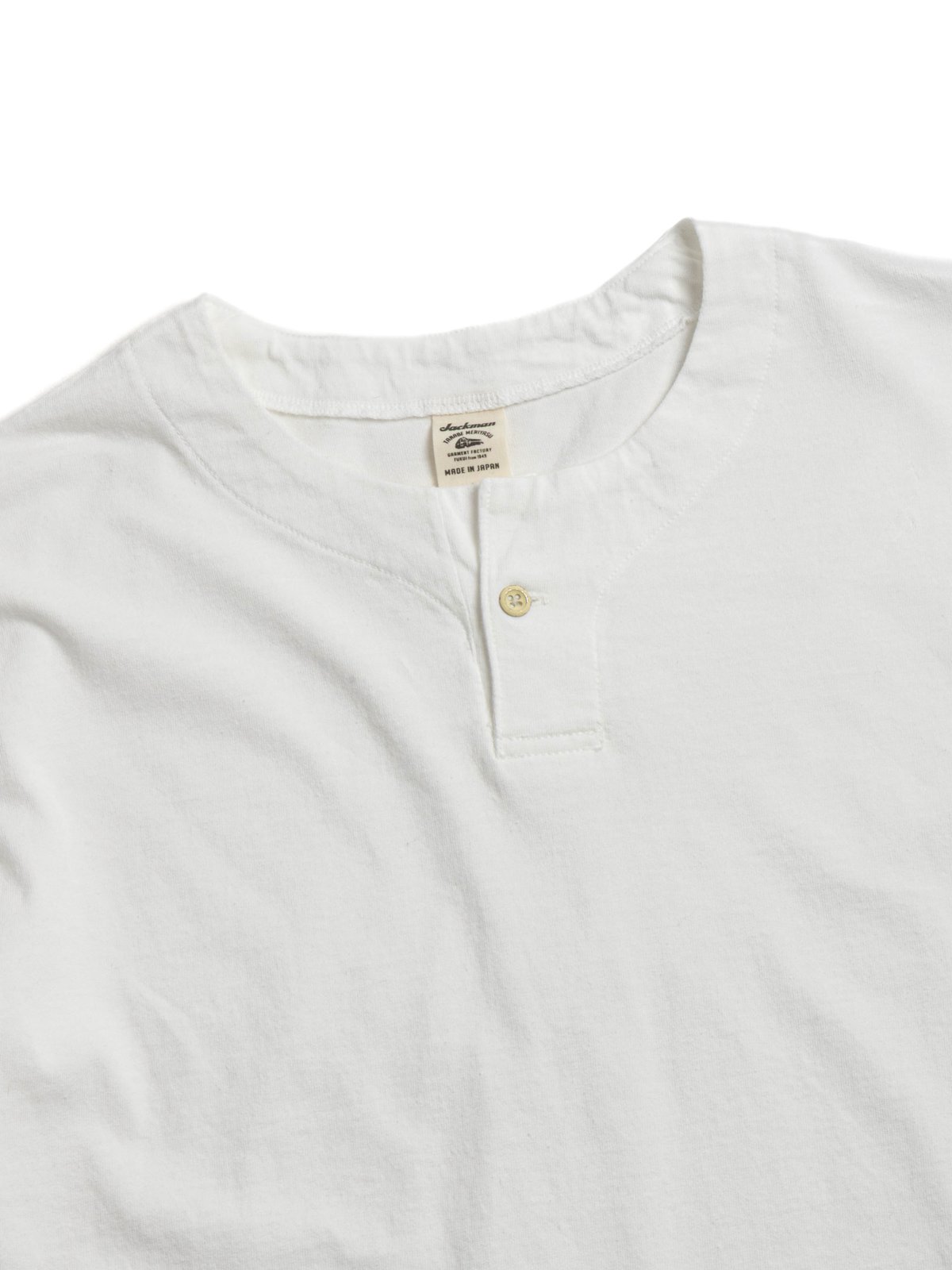 HENLEY–NECK S/S T–SHIRT WHITE  - Image 2