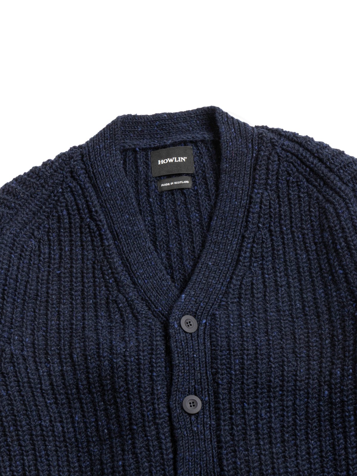 HOWLIN’ SAFETY KNIT V CARDIGAN NAVY - Image 2