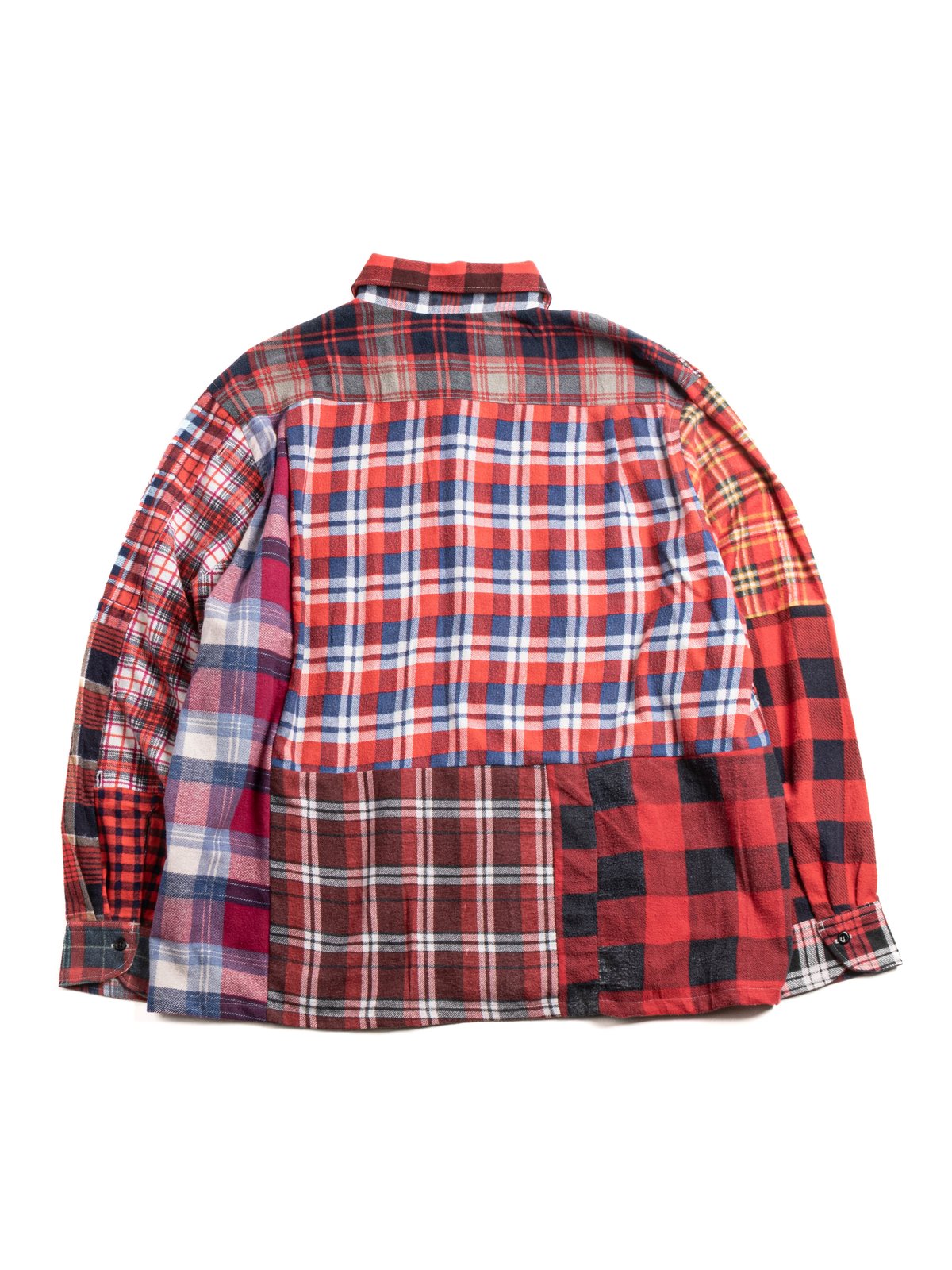 REBUILD BY NEEDLES FLANNEL STRAIGHT HEM SHIRT (E) - Image 4