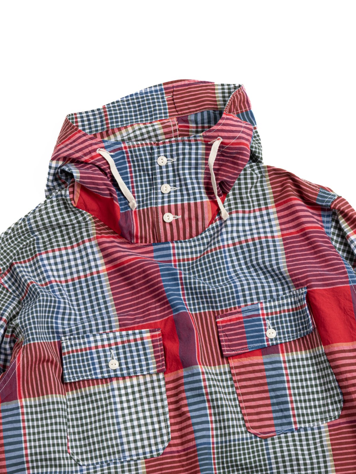 CAGOULE SHIRT BIG MADRAS PLAID RED / GREEN  - Image 2