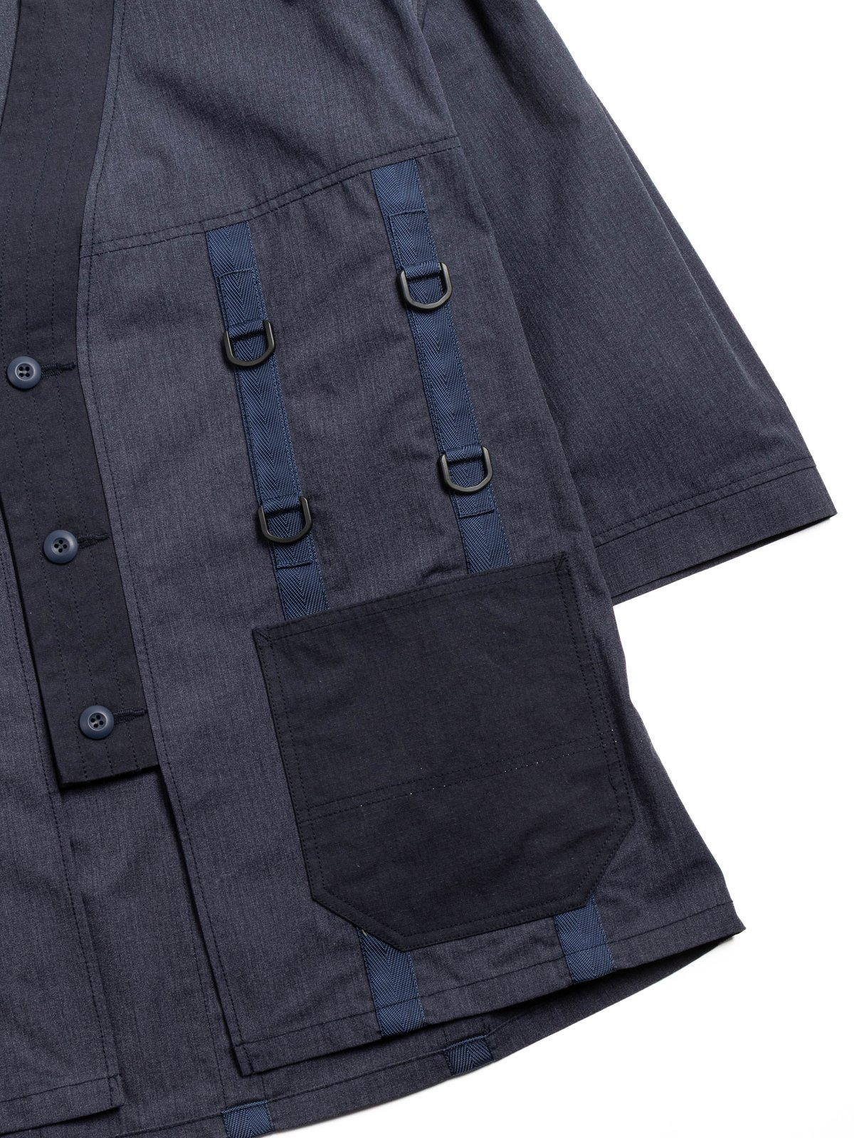 FDMTL HAORI TAPE JACKET NAVY - Image 2