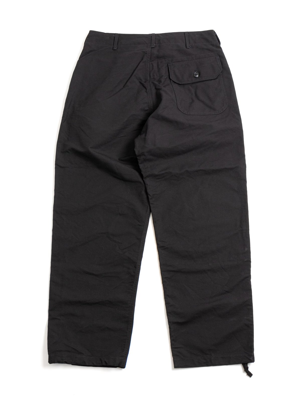 DECK PANT BLACK COTTON DOUBLE CLOTH - Image 6