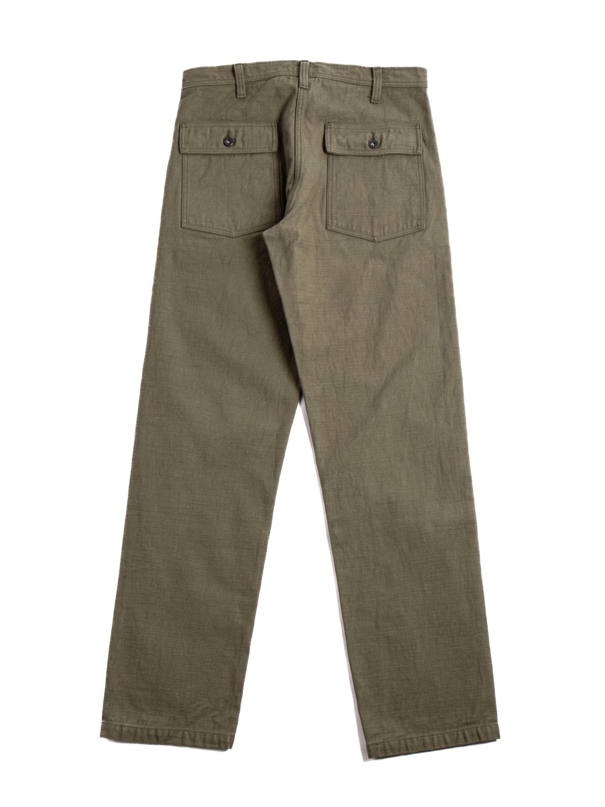 (SJ52BP) HEAVY BACK SATIN BAKER PANTS OLIVE - Image 6