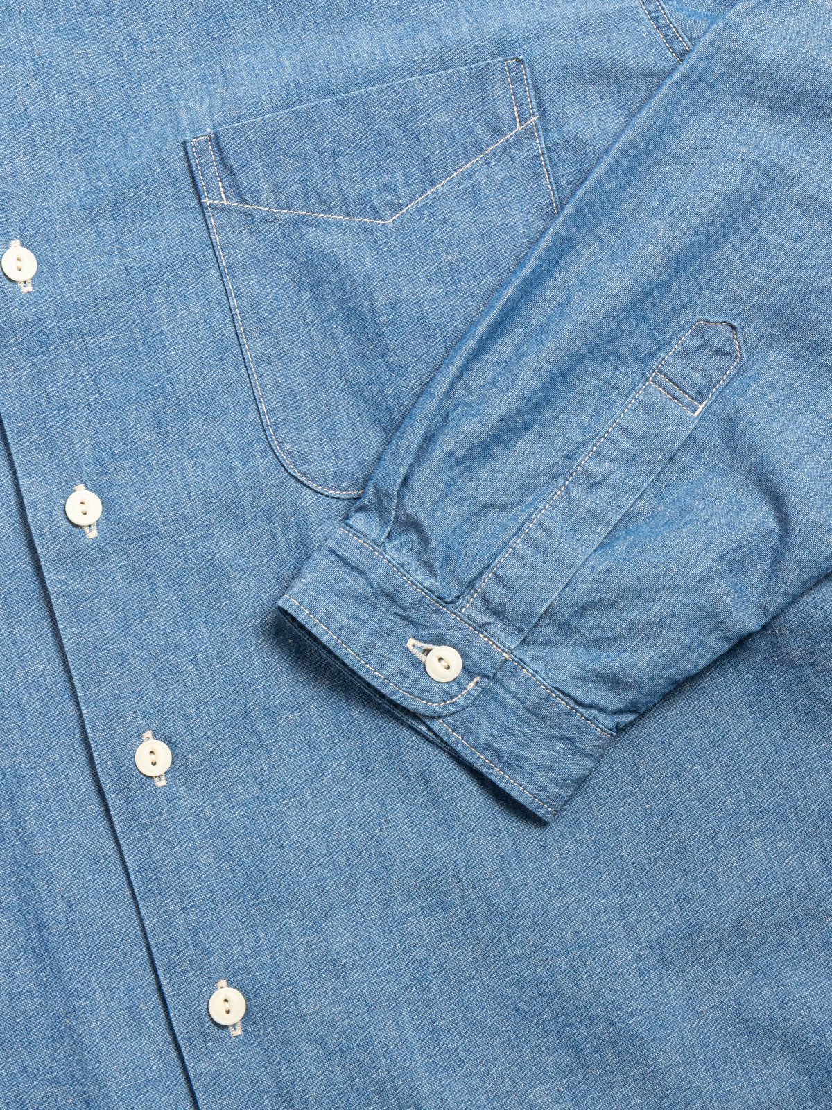 (SV&ndash;SH&ndash;030) CHAMBRAY L/S BD SHIRT BLUE - Image 3