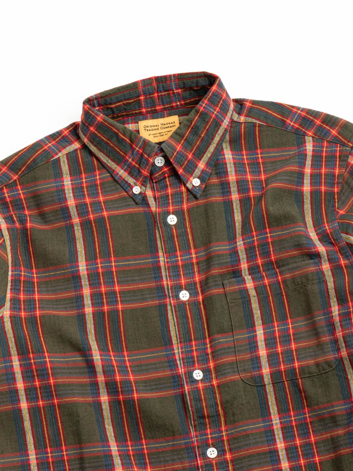 (OM45100.09) WINTER MADRAS WEAVE STRAIGHT HEM BD SHIRT - Image 2