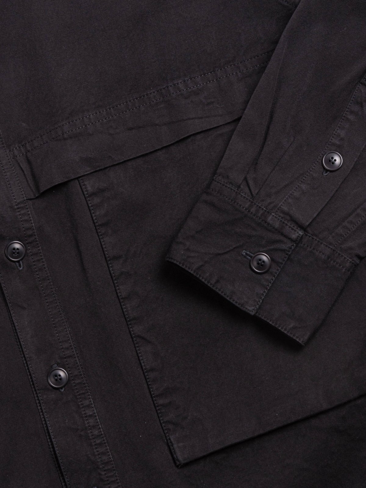 FABU SHIRT DOUBLE COT PITCH BLACK - Image 4