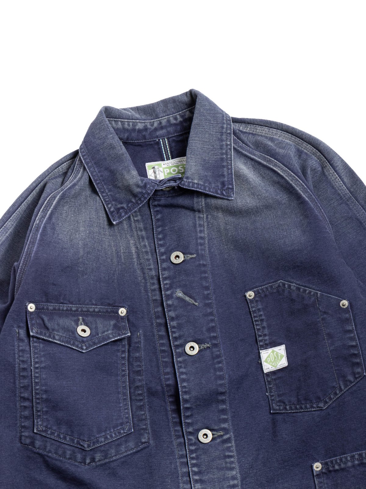 (1102&ndash;CN) ENGINEERS&rsquo; JACKET / VINTAGE CANVAS / NAVY BIO STONE WASH - Image 2
