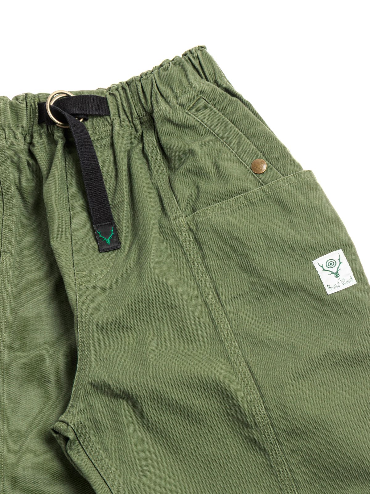 BELTED C.S. PANT 11.5oz COTTON CANVAS MOSS GREEN - Image 2