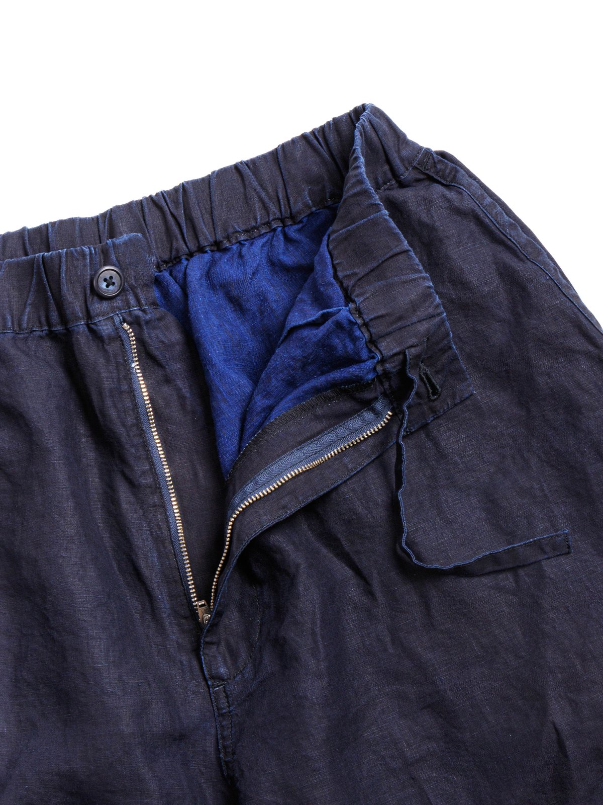 FARMER’S LINEN EASY PANTS NAVY INDIGO - Image 3