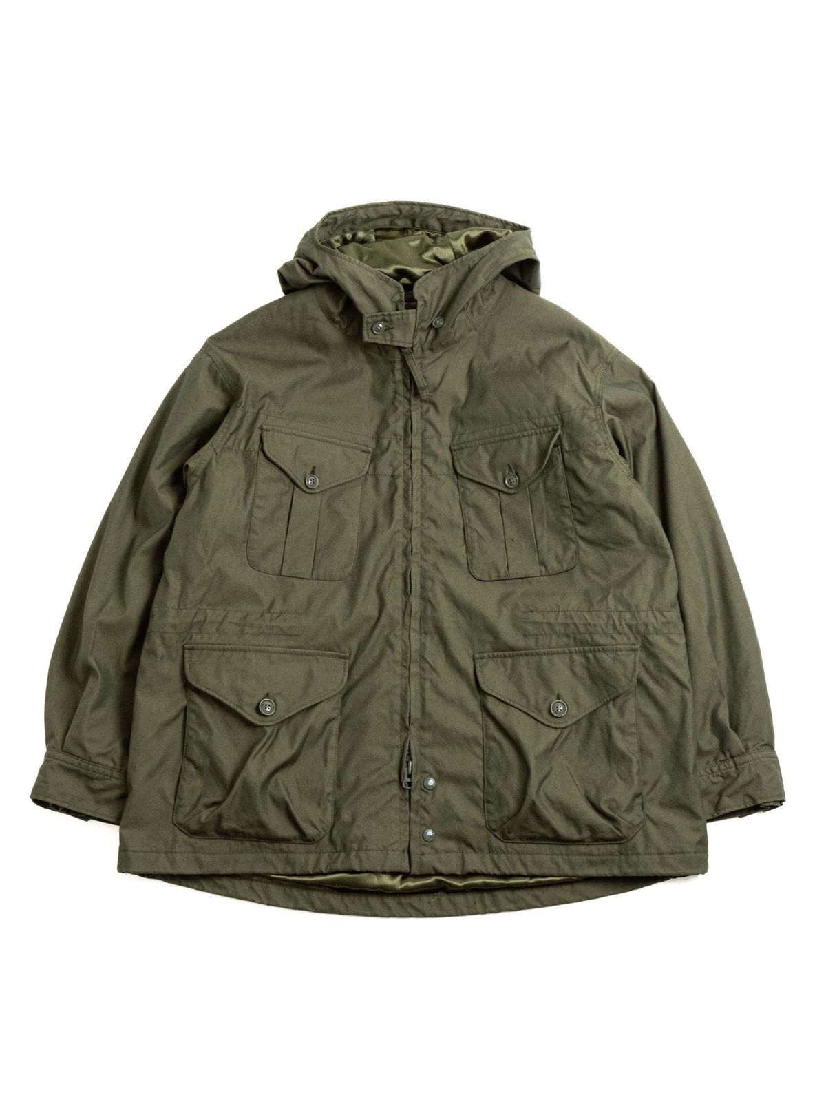 FIELD PARKA OLIVE CP WEATHER POPLIN by Engineered Garments The Bureau Belfast The Bureau Belfast