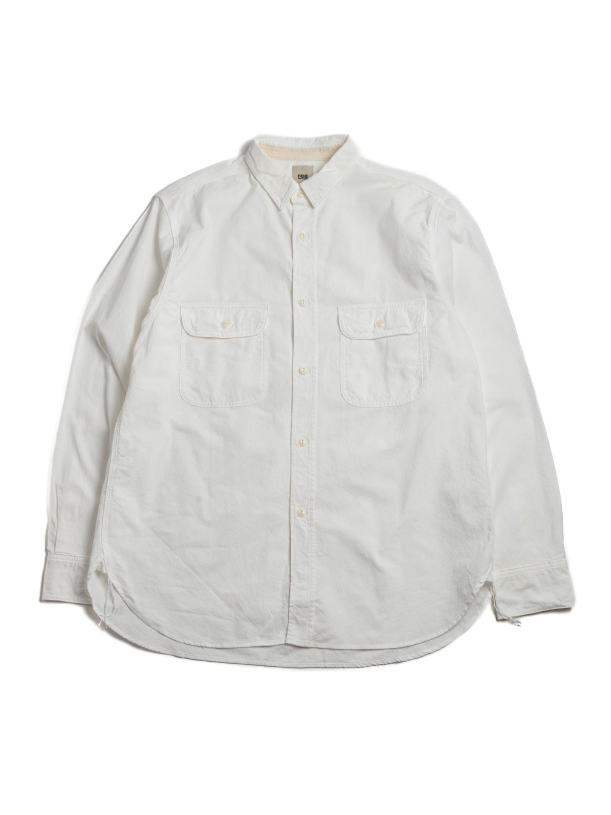 (F3496) OXFORD WORK SHIRT WHITE - Image 1