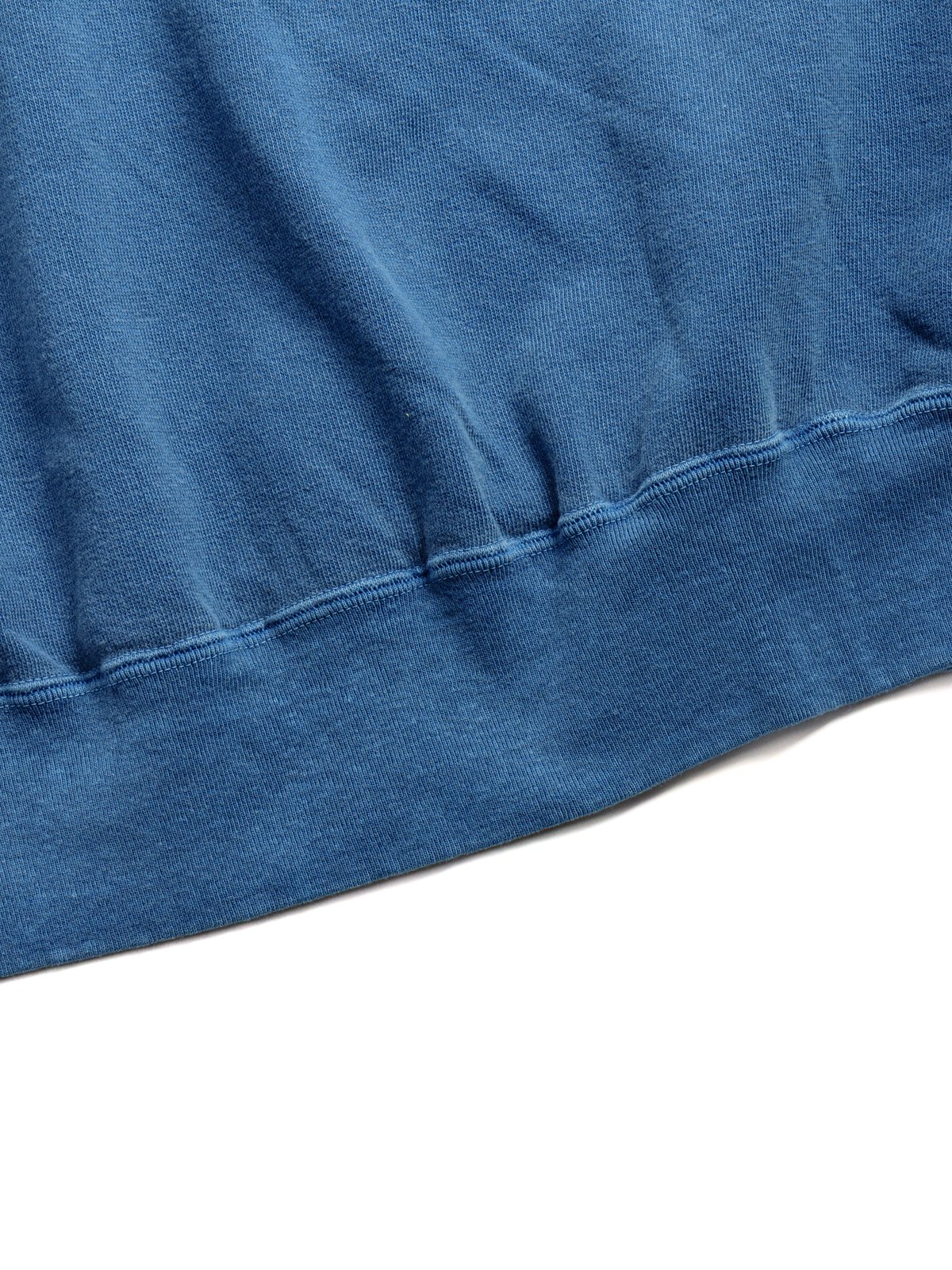 (LOT 74004PD) CUT OFF SLEEVE POLO SHIRT PIGMENT DYED LIGHT INDIGO - Image 5