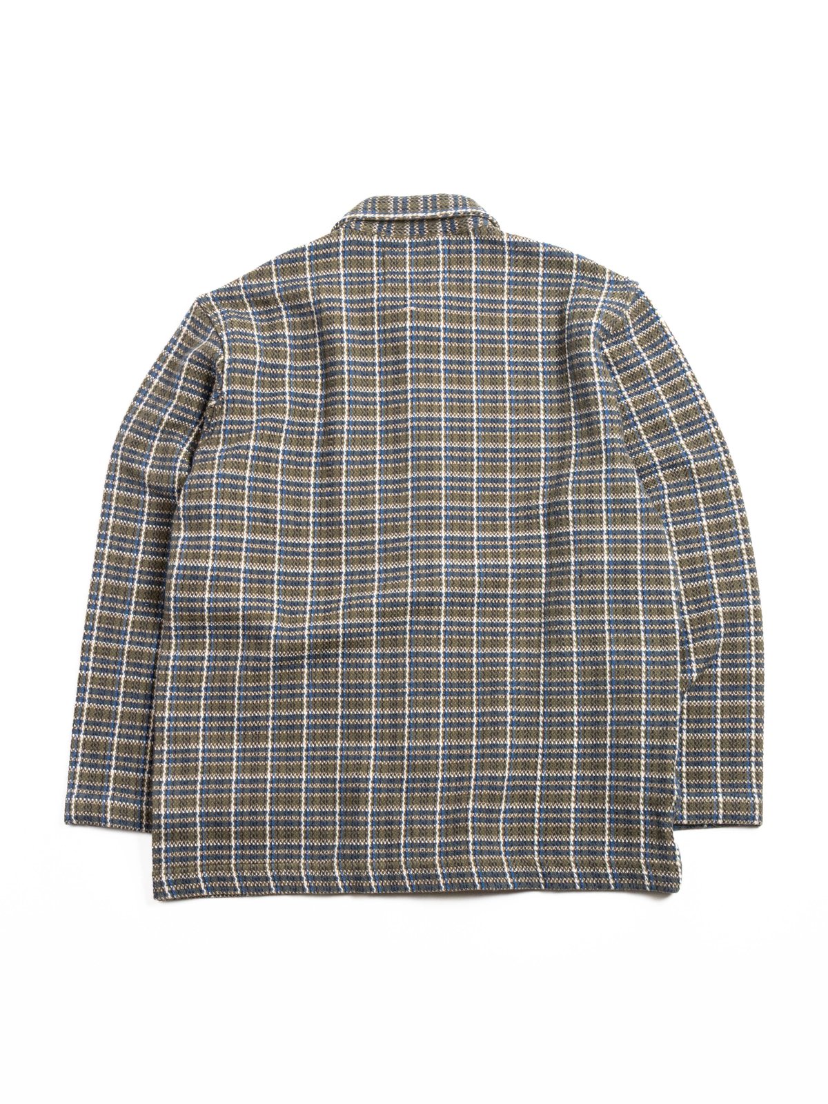 (OM45645.51 ) CHEVRON WEAVE SHIRT JACKET GREEN BLUE - Image 4