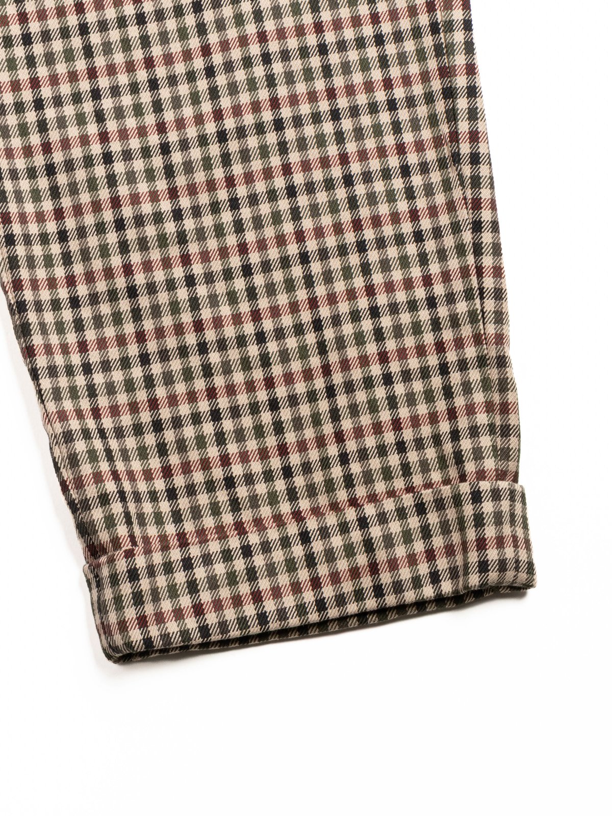 CARLYLE PANT / BROWN / OLIVE HEAVY GUN&ndash;CLUB CHECK - Image 4
