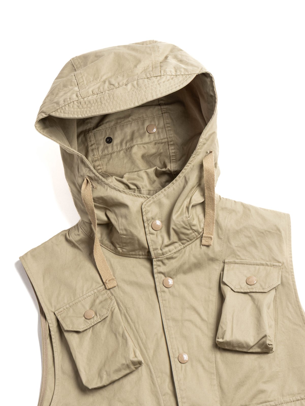 FIELD VEST KHAKI COTTON FRENCH TWILL - Image 3