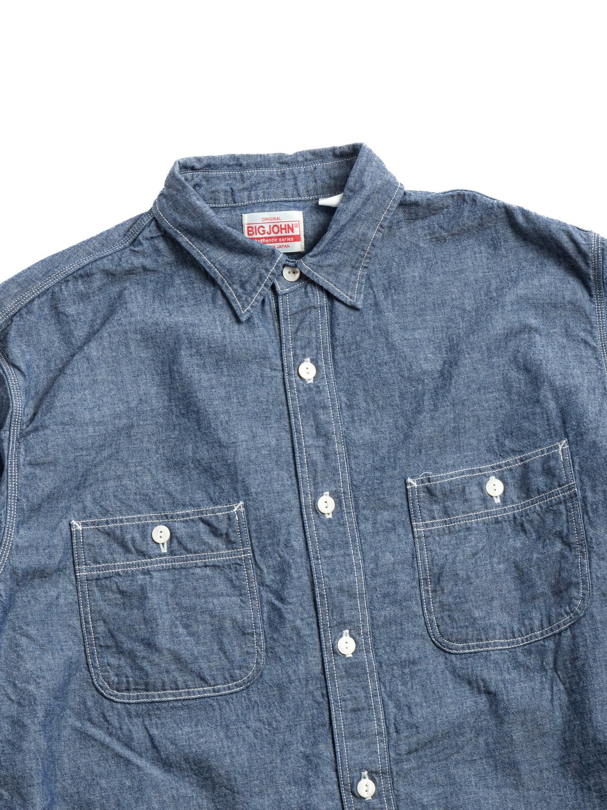 MS003R (01) BIG JOHN SELVEDGE CHAMBRAY WORK SHIRT - Image 2