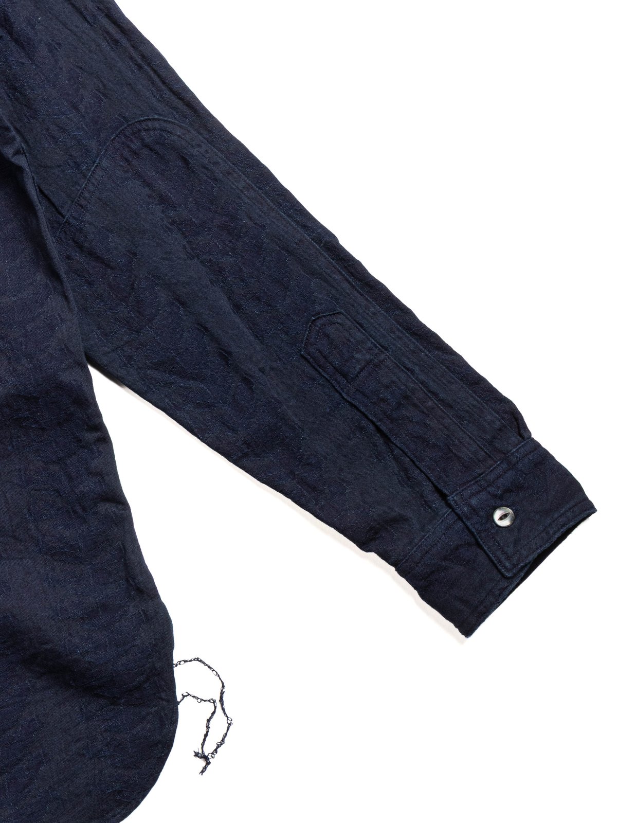 (SSS26&ndash;01W) SENGEN JACQUARD WORK SHIRT INDIGO - Image 4