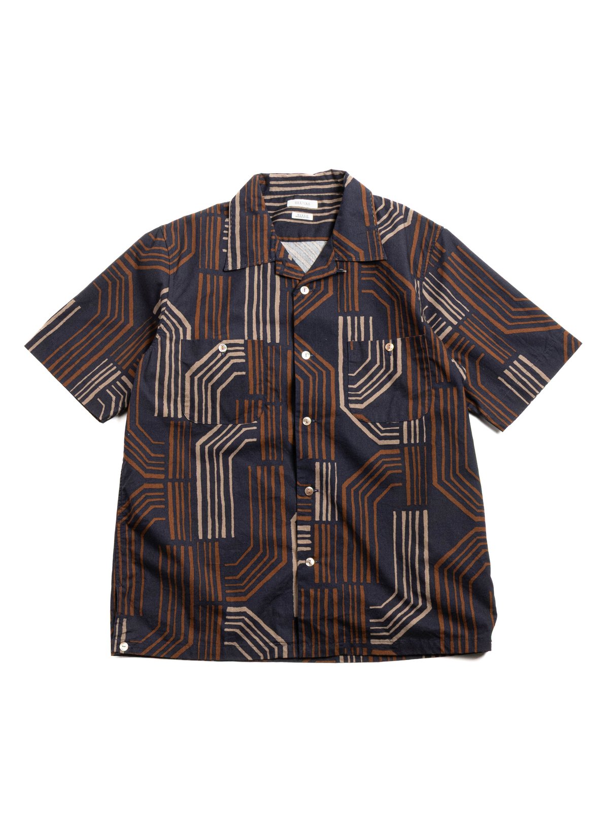 (SV&ndash;SH&ndash;035) PRINT HOLIDAY SHIRT NAVY - Image 1