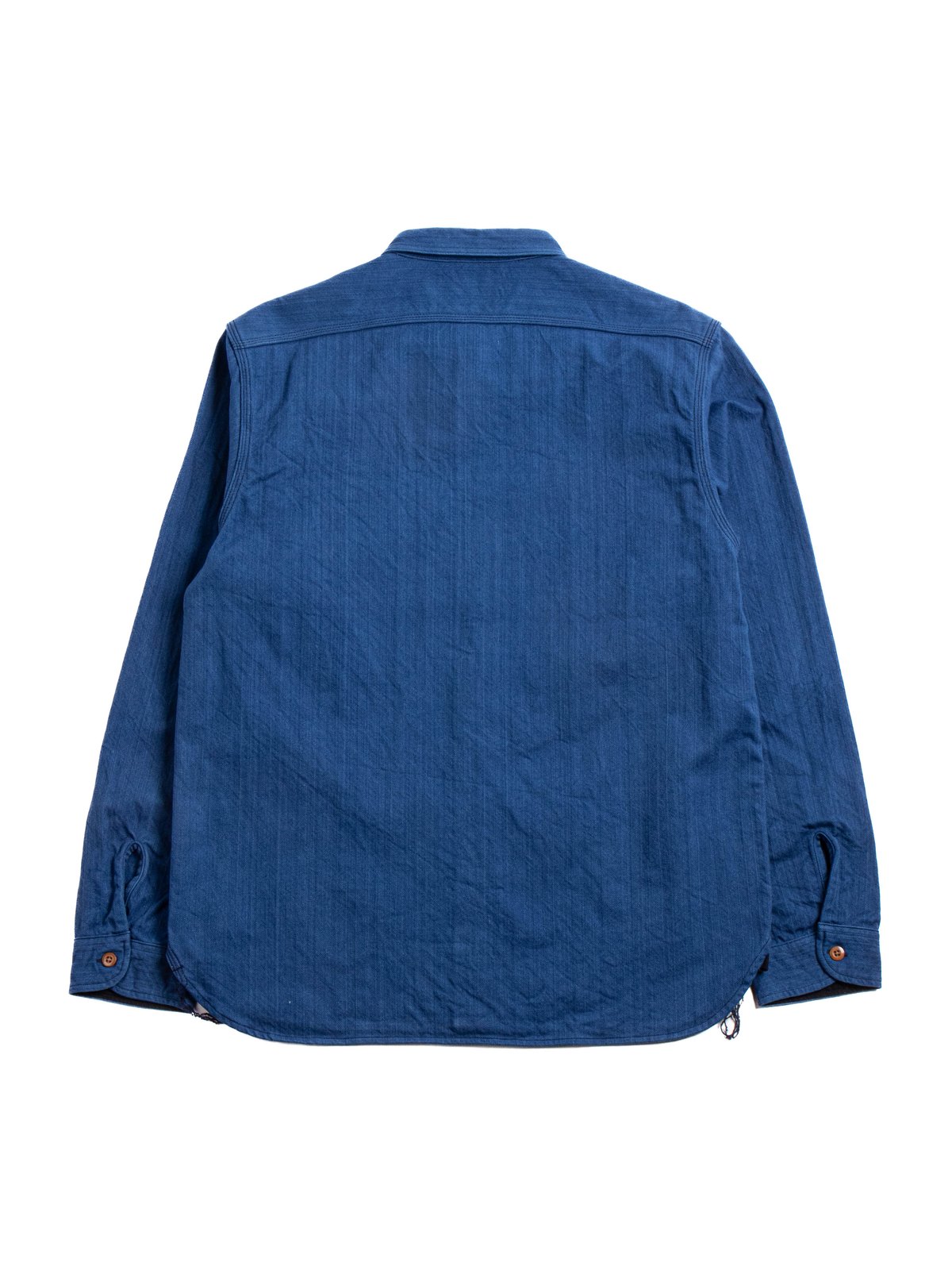 SSS25–AHB INDIGO / LIGHT BLUE HERRINGBONE WORK SHIRT - Image 5