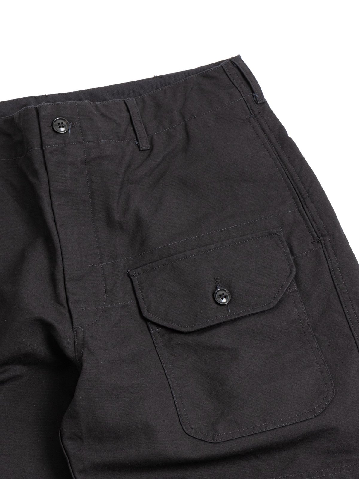 DECK PANT BLACK COTTON DOUBLE CLOTH - Image 2