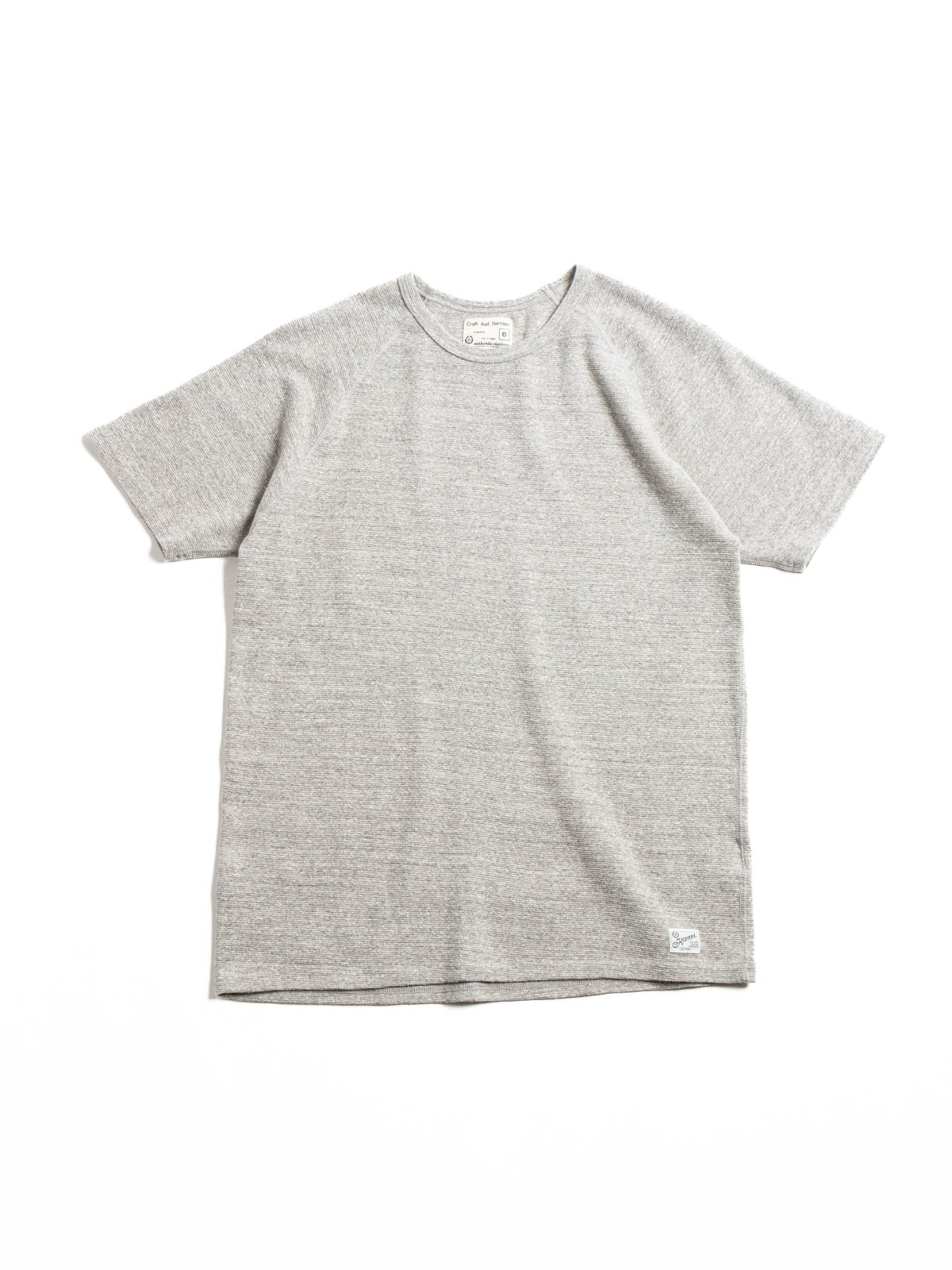 (KP9901MS) RAFFIA SPUN RIB SHORT SLEEVE T&ndash;SHIRT LT. GRAY - Image 1