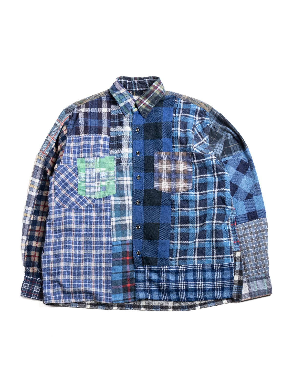 REBUILD BY NEEDLES FLANNEL STRAIGHT HEM SHIRT (A) - Image 1