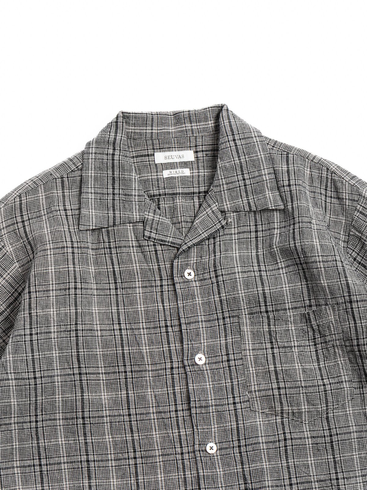 (SV&ndash;SH&ndash;033) LINEN OPEN COLLAR SHIRT GRAY - Image 2