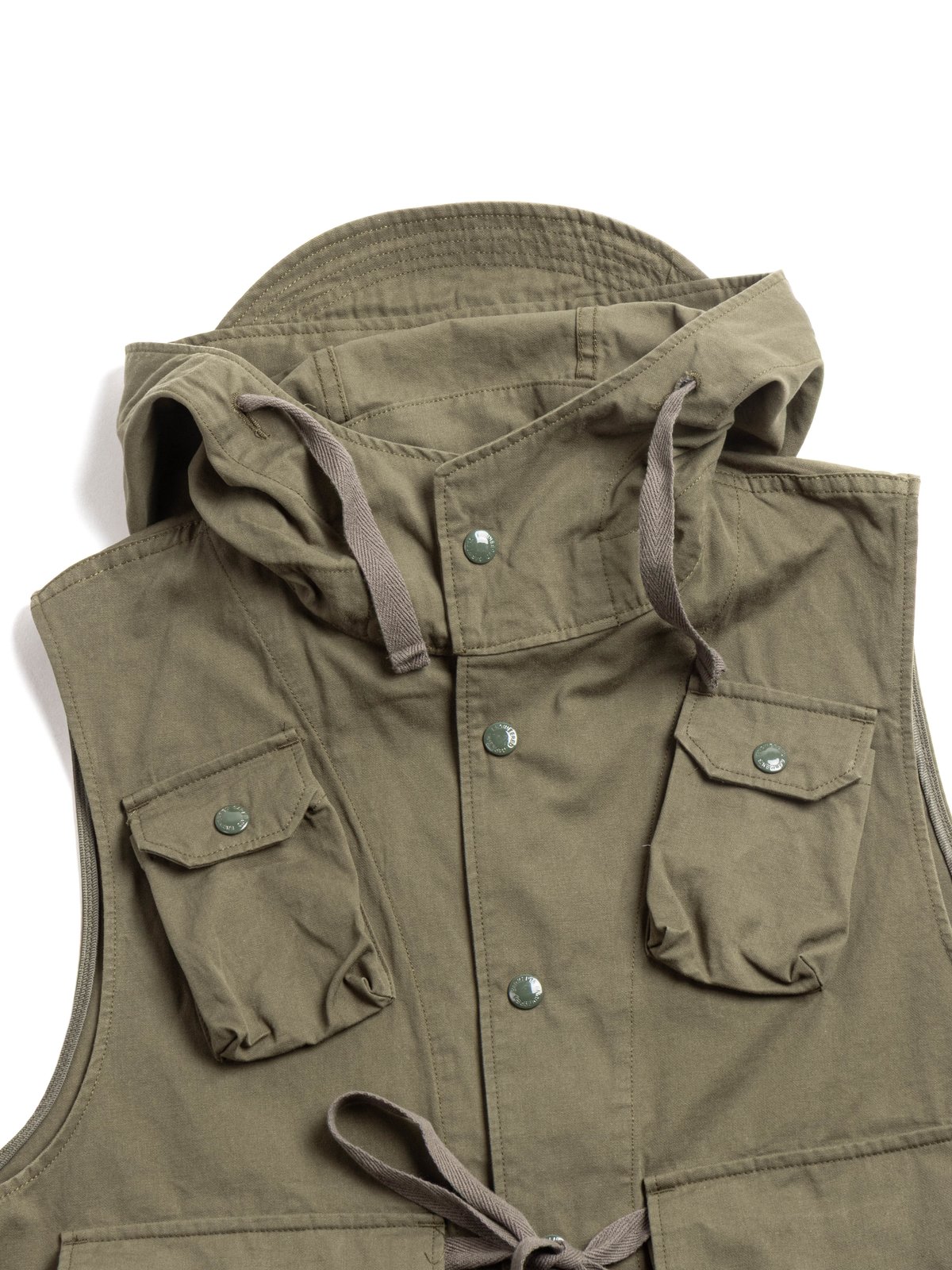 FIELD VEST OLIVE COTTON SAND CLOTH - Image 2