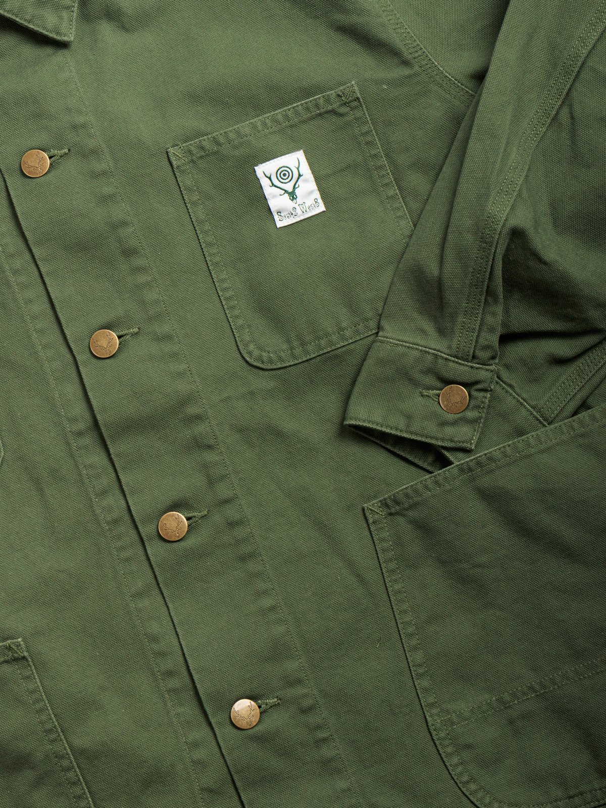 COVERALL 11.5oz COTTON CANVAS MOSS GREEN - Image 3