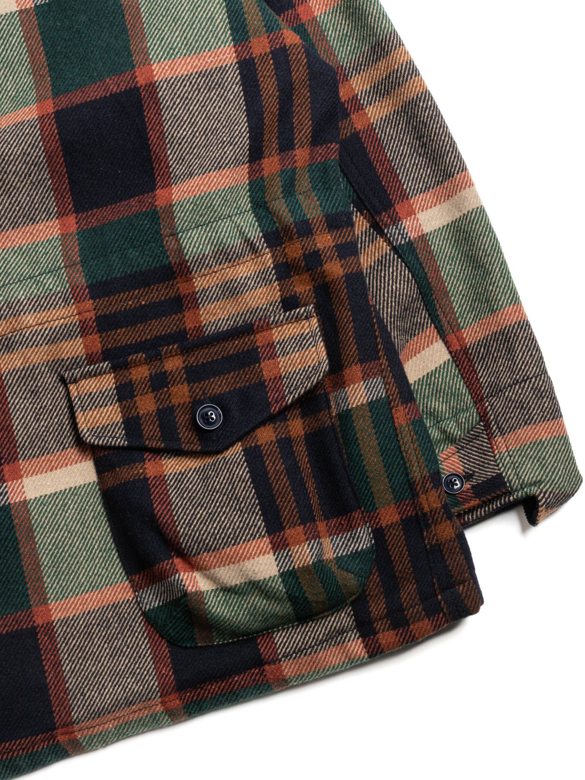 SAS JACKET NAVY/BROWN HEAVY WOOL PLAID - Image 7
