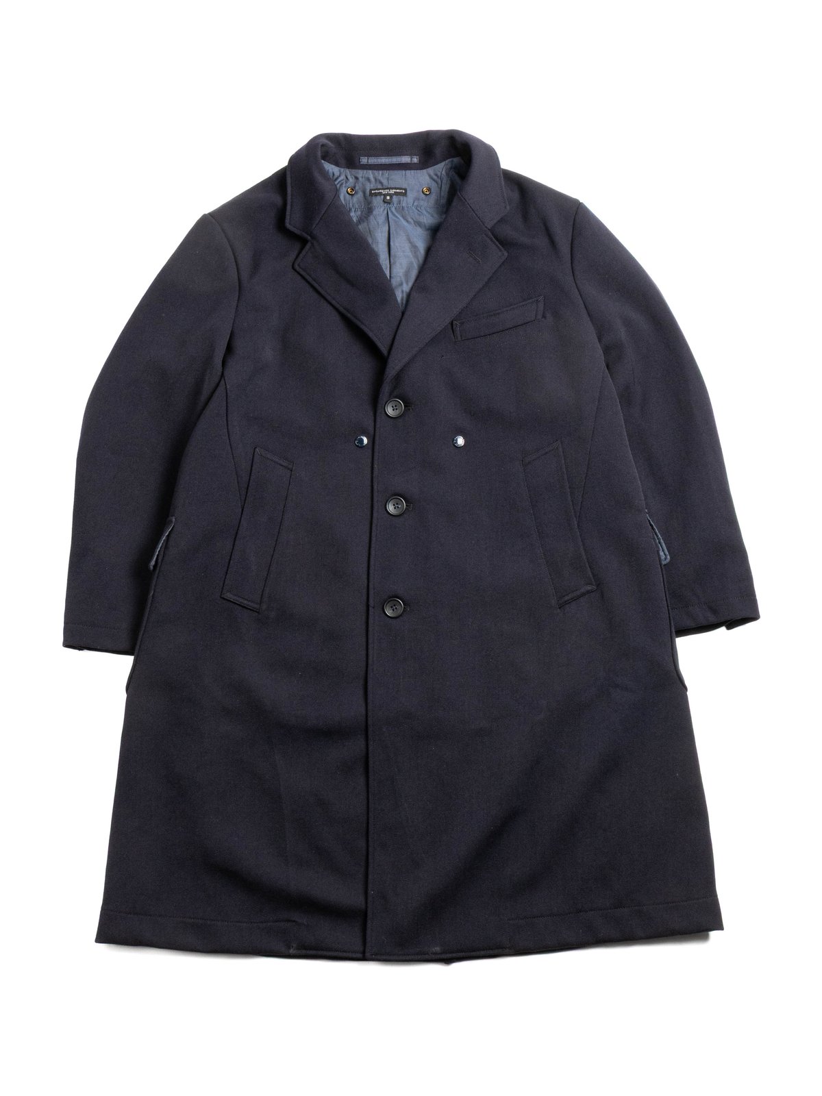 CHESTER COAT DK.NAVY HEAVY WOOL ELASTIQUE - Image 5