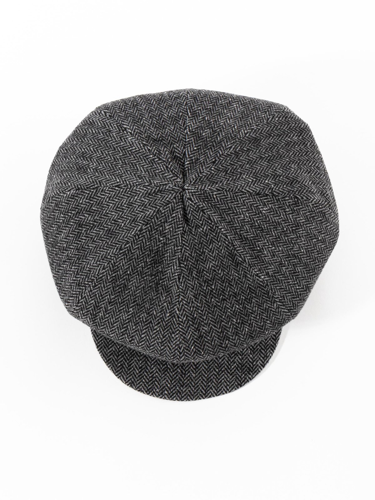 NEWSBOY CAP GREY HERRINGBONE - Image 5