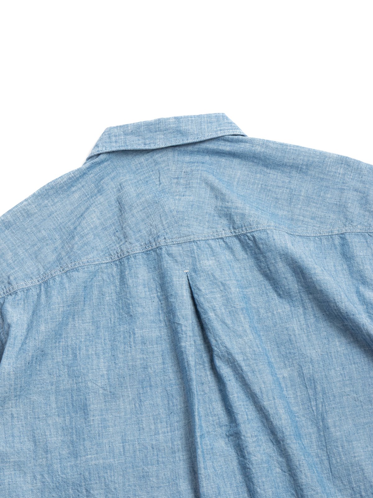 HORLISUN SELVEDGE DUNGAREE S/S SHIRT BLUE - Image 2