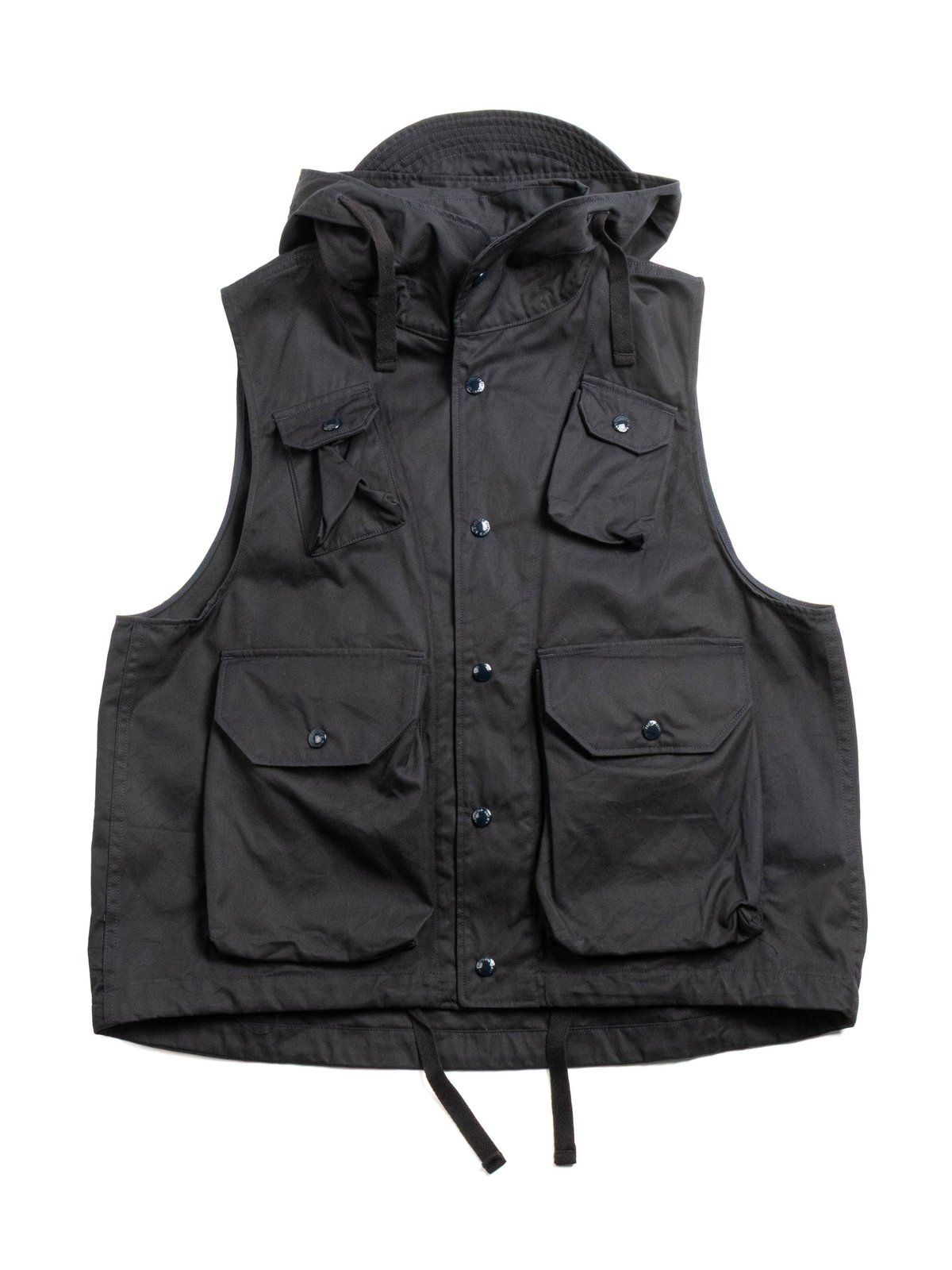 FIELD VEST DK. NAVY COTTON VENTILE TWILL - Image 1