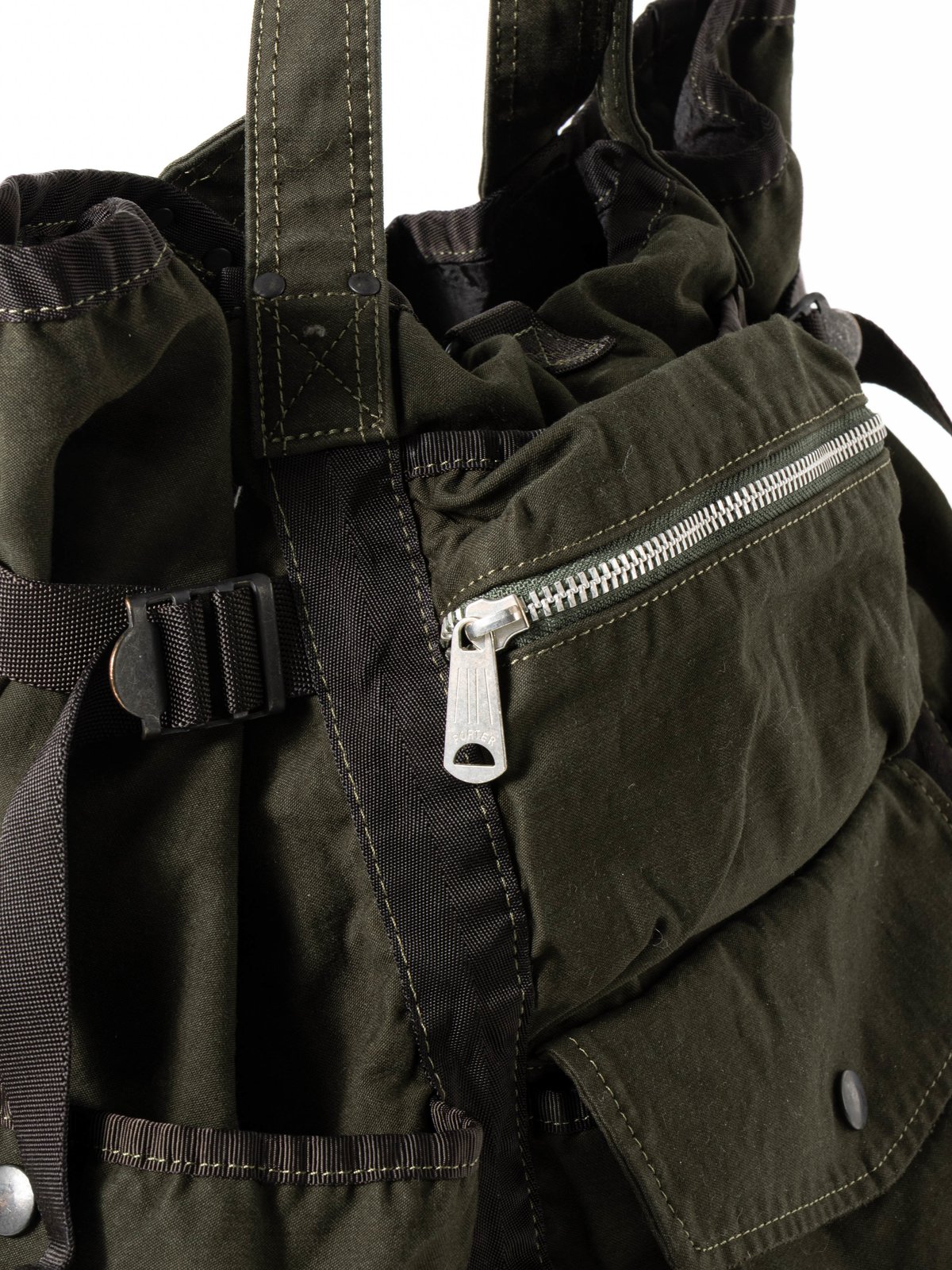 PORTER / CRAG 2WAY RUCK SACK OLIVE - Image 5