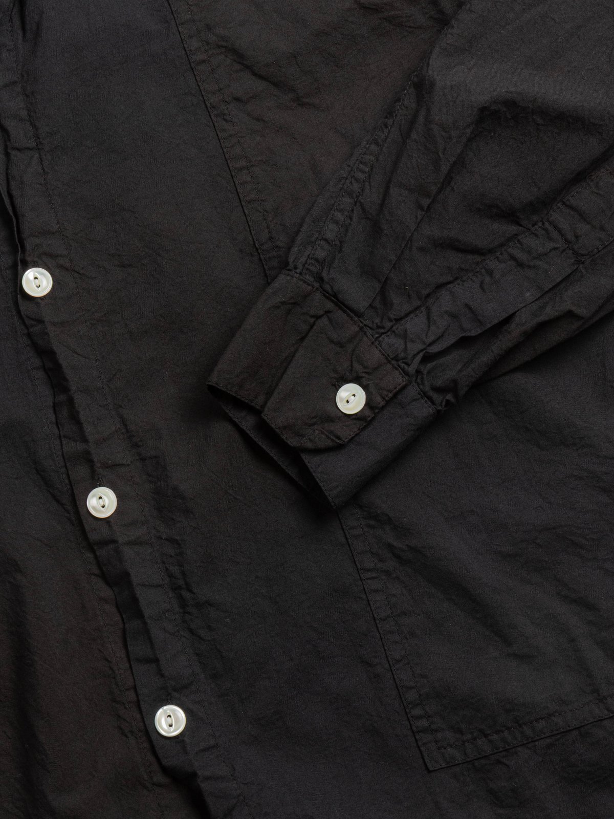 STOLE POCKET BUTTERFLY SHIRT DOPPLER STRIPE COTTON CAMBRIC BLACK HOLE - Image 3