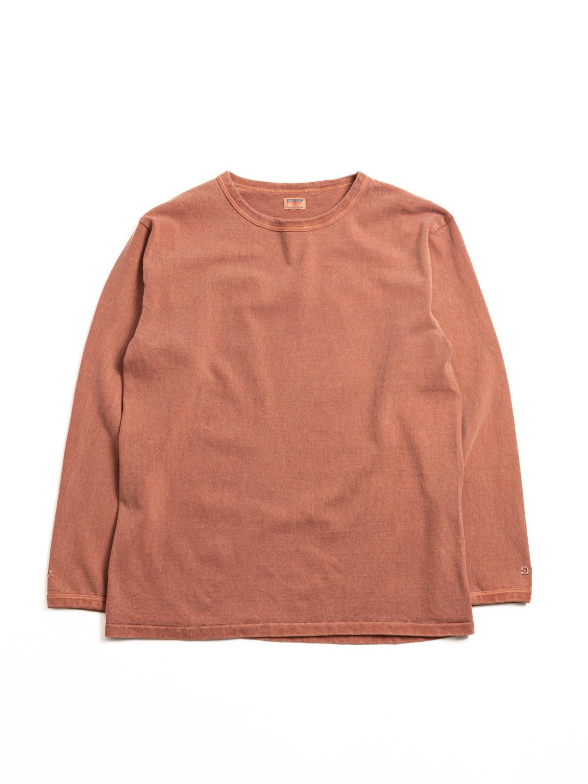 HEAVY WEIGHT PIGMENT DYED L/S TEE BRICK RED - Image 1